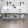 Trent Stone Grey Double Wall Hung Drawer Vanity with Marble Top & Oval Counter Top Basin 1200mm
