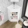 Trent Gloss White Corner Basin Vanity 400mm