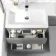 Trent Stone Grey Basin Vanity Drawer and Back To Wall Unit 1100mm - Left Handed