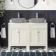Bermuda Chalk White Cabinet with Marble Top 1200mm - Excludes Counter Top Basin