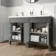 Bermuda Graphite Grey Double Basin Vanity 1200mm