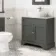 Lucia Graphite Grey Vanity with Marble Top & Curved Counter Top Basin 840mm