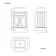 Lucia Inky Blue Vanity with Oak Effect Top & Curved Counter Top Basin 640mm
