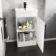 Avon Gloss White Basin Vanity 450mm - Black Accents