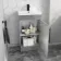 Avon Stone Grey Basin Vanity 450mm - Black Accents