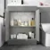 Avon Stone Grey Combination Vanity Basin and Aruba Toilet 1100mm - Black Accents - Left Handed