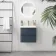 Corsica Inky Blue Wall Hung Slimline Basin Drawer Vanity 500mm