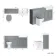 Monaco Dove Grey Combination Vanity Basin and Hudson Toilet with Wooden Seat 1500mm - Brushed Brass Accents