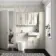 Monaco Chalk White Combination Vanity Basin and Boston Toilet 1200mm - Brass Knurled Handles