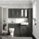 Monaco Graphite Grey Combination Vanity Traditional Basin with Marble Top and Seattle Toilet 1500mm - Brass Knurled Handles
