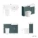 Monaco Midnight Green Combination Vanity Traditional Basin with Marble Top & Boston Toilet 1200mm - Brass Knurled Handles