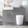 Harper Stone Grey Combination Vanity Basin and Boston Toilet 1200mm - Brushed Brass Accents