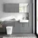 Harper Stone Grey Combination Vanity Basin with Marble Top & Houston Toilet 1500mm - Brushed Brass Accents