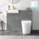 Harper Stone Grey Combination Vanity Basin & Tucson Toilet 1000mm - Brushed Brass Accents