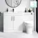Mersey Gloss White Combination Vanity Basin and Miami Toilet 1300mm - Black Accents