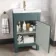 Bermuda Midnight Green Basin Vanity 500mm - Brushed Brass Accents