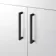 Mersey Gloss White Basin Vanity and Back To Wall Unit 1000mm (Excludes Toilet) - Black Accents
