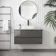 Corsica Tungsten Grey Vanity Drawer with Marble Top & Marin Basin 1000mm