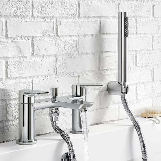 Lusk Chrome Bath Filler & Handheld Shower