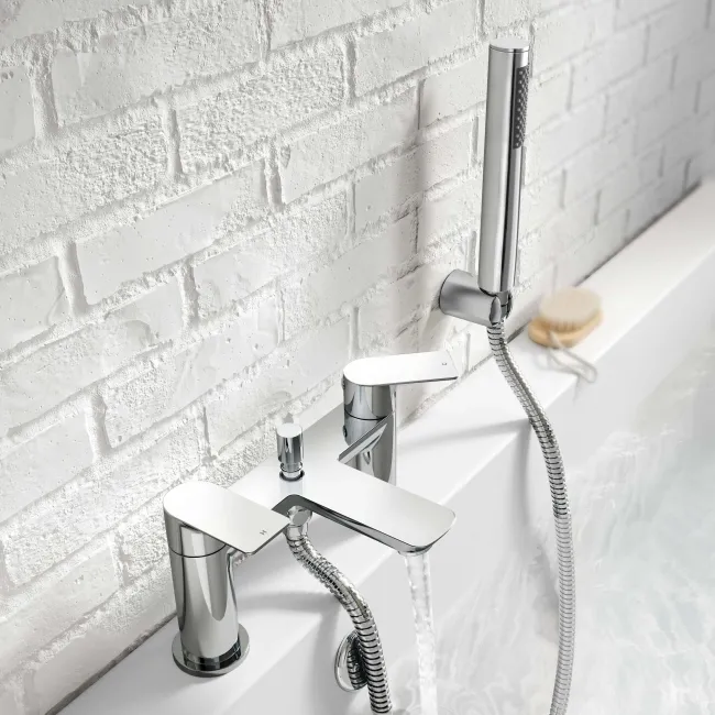 Lusk Chrome Bath Filler & Handheld Shower