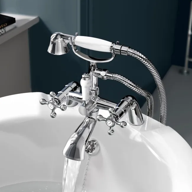 Bray Traditional Chrome Bath Shower Mixer Tap