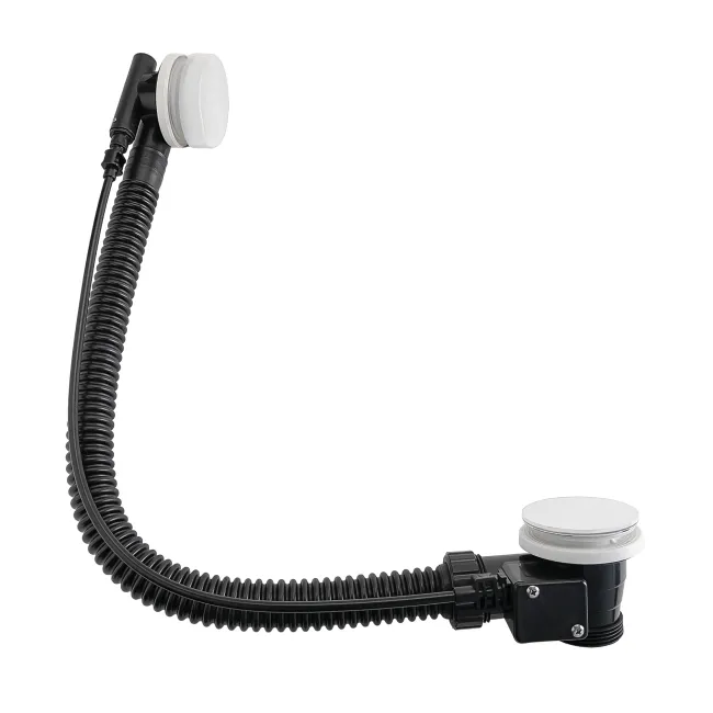 Wirquin Cable Operated Pop up Bath Waste with Matt White Mushroom Head