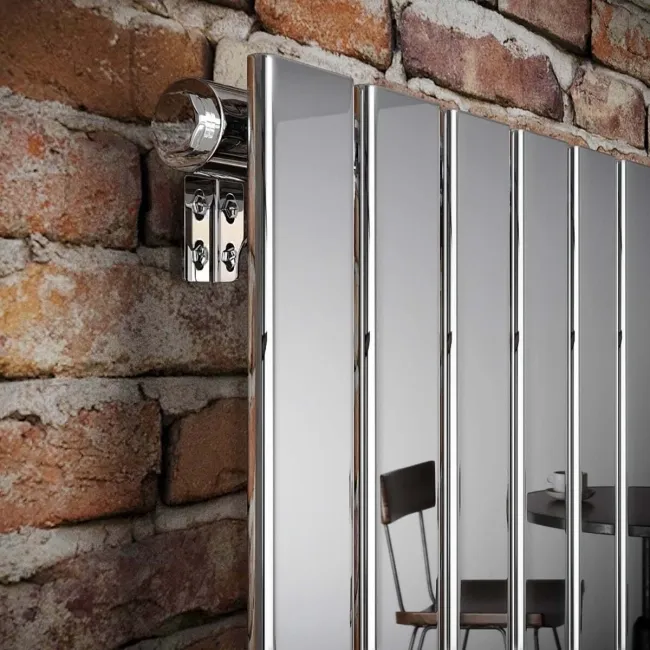Faro Chrome Single Flat Panel Vertical Radiator 1800x350mm