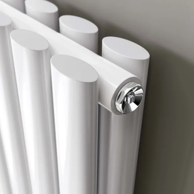 Marbella White Double Oval Panel Radiator 1800x360mm