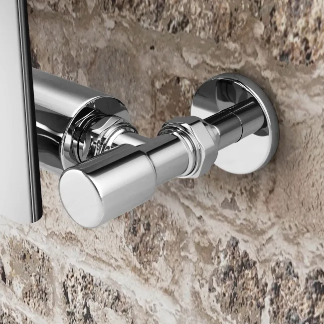 Faro Chrome Single Flat Panel Horizontal Radiator 600x1190mm