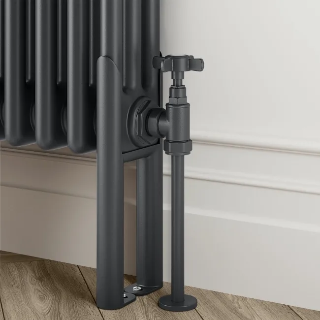 Athens Anthracite Triple Column Horizontal Traditional Radiator 300x1190mm