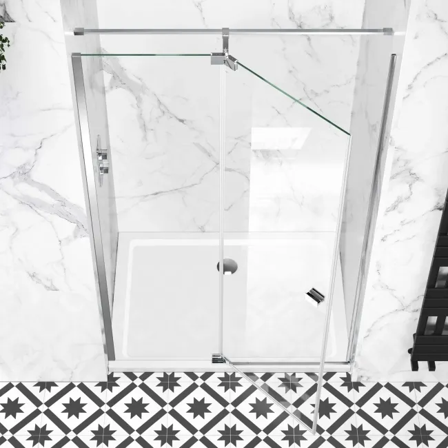 Vienna Easy Clean 8mm Hinged Shower Door 1200mm