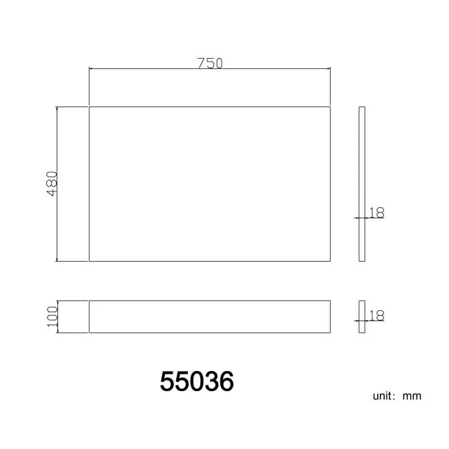 Gloss White Wooden Bath End Panel 750mm