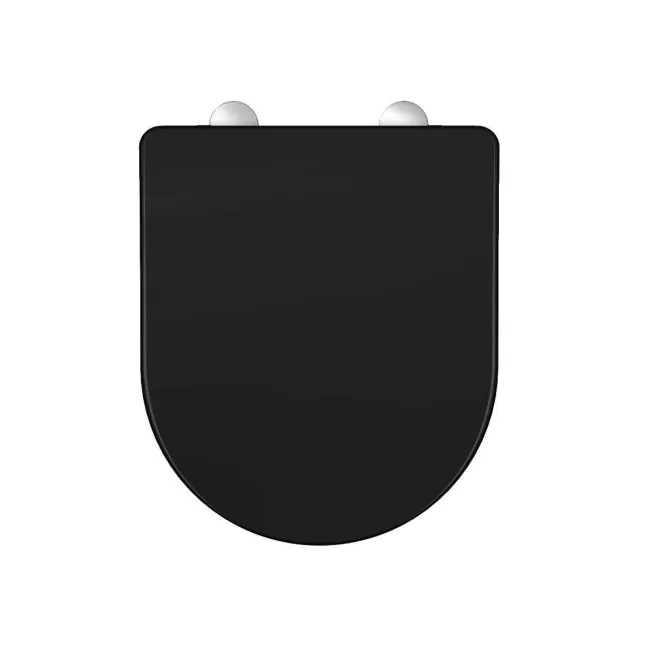 Boston Matt Black Quick Release Premium Soft Close Slim Toilet Seat