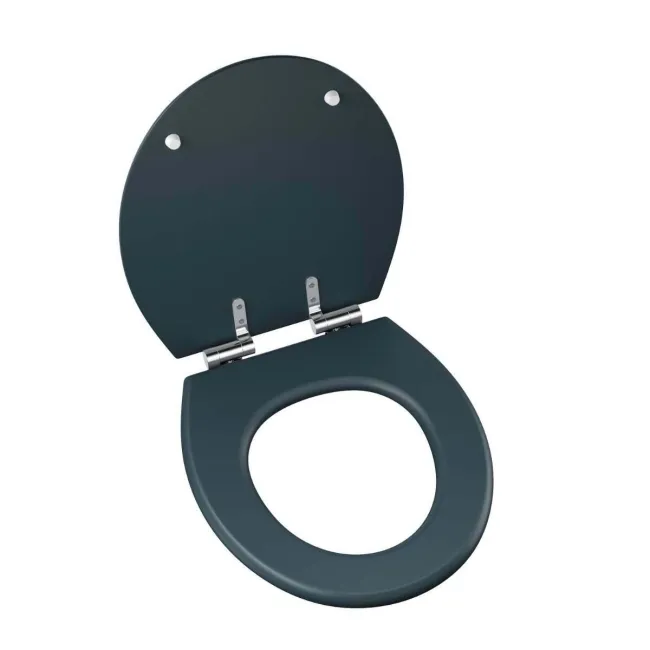 Hudson Traditional Inky Blue Wooden Soft Close Toilet Seat