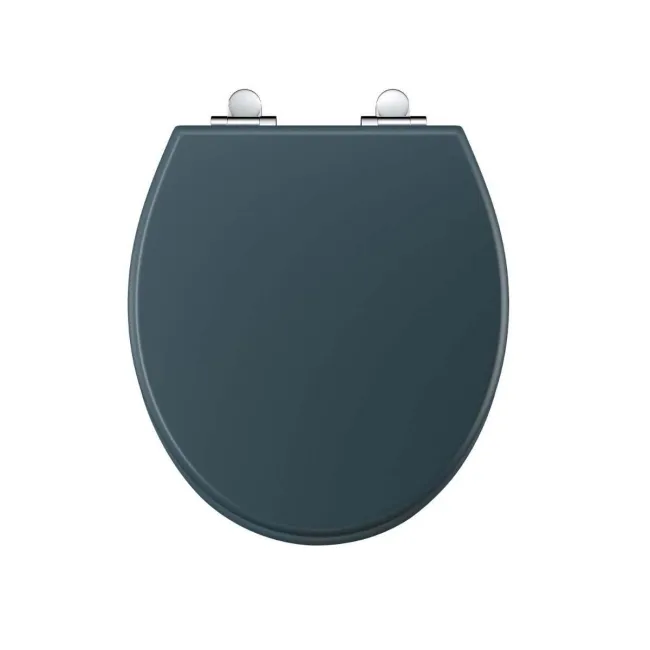 Hudson Traditional Inky Blue Wooden Soft Close Toilet Seat