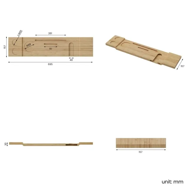 Bamboo Bath Caddy