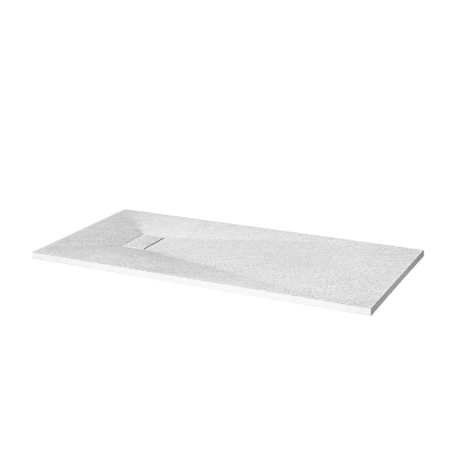 Berlin Rectangular Matt White Slate Effect SMC Composite Shower Tray 1700x800mm