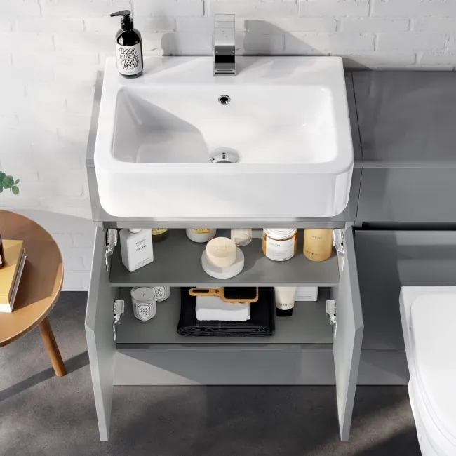 Foster Stone Grey Combination Vanity Basin and Seattle Toilet 1200mm