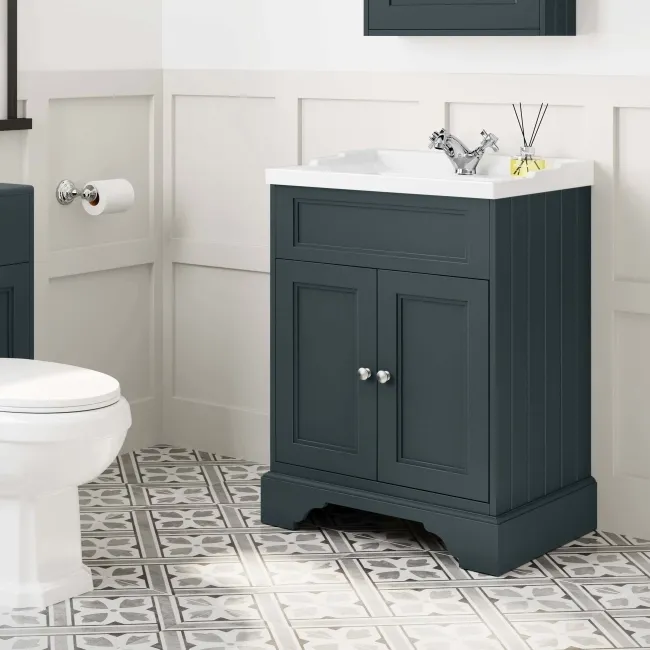 Lucia Inky Blue Basin Vanity 630mm