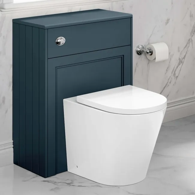 Traditional Inky Blue Back To Wall Unit and Boston Toilet