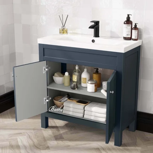 Bermuda Inky Blue Basin Vanity 800mm