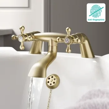 Bray Traditional Brushed Brass Bath Filler