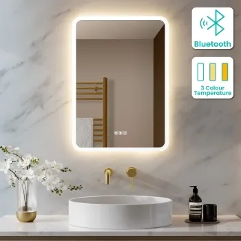 Jolie Illuminated LED Mirror With BLUETOOTH Speaker 700x500mm