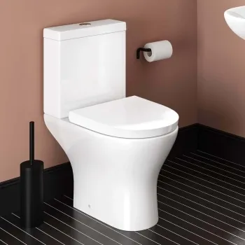 Orlando Rimless Close Coupled Toilet With Soft Close Seat