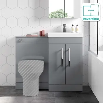 Avon Stone Grey Basin Vanity and Back To Wall Unit 1000mm