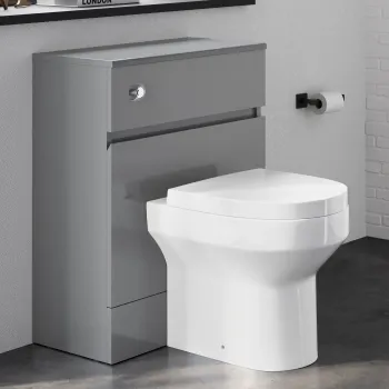 Foster Stone Grey Back To Wall Unit and Denver Toilet