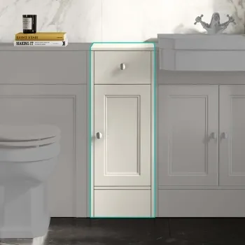 Monaco Chalk White Side Cabinet Unit 300mm