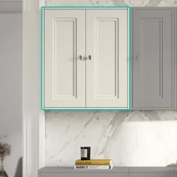 Chalk White Wall Hung Cabinet 700x600mm