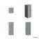 Monaco Dove Grey Side Cabinet Unit 300mm - Brass Knurled Handles