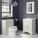Lucia Chalk White Basin Vanity 630mm - Brass Knurled Handles